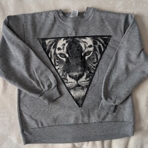 Upcycled Tiger Heavyweight Crew Neck